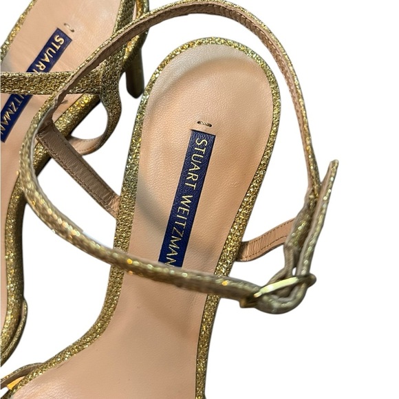 Stuart Weitzman Starla Glitter Sandals - Picture 8 of 8